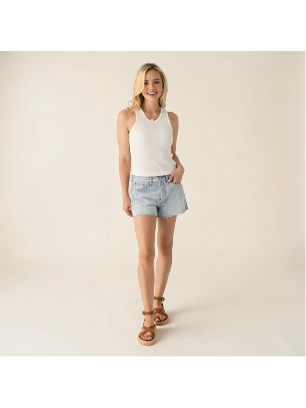 RE/DONE Light Wash Denim Cutoff Shorts High Rise Raw Hem Sz 29 NWT